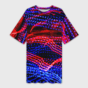 Платье-футболка 3D с принтом Neon vanguard pattern 2022 в Санкт-Петербурге,  |  | Тематика изображения на принте: abstraction | fashion | neon | pattern | vanguard | абстракция | авангард | мода | неон | узор