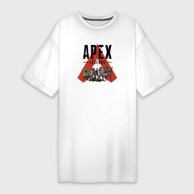 Платье-футболка хлопок с принтом Apex Legends  All Star в Санкт-Петербурге,  |  | apex | apex legends | game | апекс | апекс лежендс | гик | игра | персонаж апекс