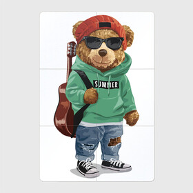 Магнитный плакат 2Х3 с принтом КРУТОЙ МИШКА | COOL BEAR в Санкт-Петербурге, Полимерный материал с магнитным слоем | 6 деталей размером 9*9 см | Тематика изображения на принте: art | bear | cool bear | drawing | guitar | hat | hoodie | sweatshirt | арт | гитара | крутой мишка | медведь | мишка | очки | рисунок | толстовка | худи | шапка