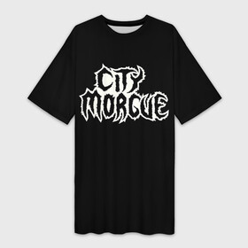 Платье-футболка 3D с принтом City Morgue Logo в Санкт-Петербурге,  |  | city | citymorgue | morgue | sos mula | sosmula | zilla kami | zillakami