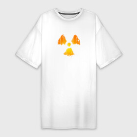 Платье-футболка хлопок с принтом Radioactive symbol в Санкт-Петербурге,  |  | hazard | nuclear | paint | radiation | radioactive | symbol | краска | опасный | радиация | радиоактивный | символ | ядерный