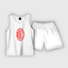 Детская пижама с шортами хлопок с принтом МИЛАН  AC Milan в Санкт-Петербурге,  |  | ac | ac milan | acm | football | logo | milan | sport | клуб | лого | логотип | логотипы | милан | символ | символы | спорт | форма | футбол | футбольная | футбольный