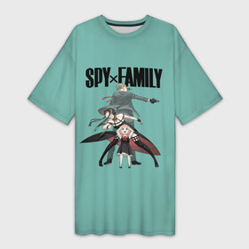 Платье-футболка 3D с принтом Spy x Family в Санкт-Петербурге,  |  | anime | anya forger | family | loid forger | spy | spy x family | yor forger | аниме | аня форджер | йор | йор форджер | ллойд форджер | семья шпиона | семья шпионов | форджер | шпион