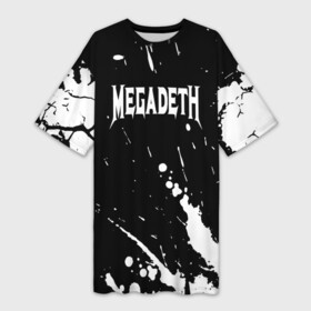 Платье-футболка 3D с принтом Megadeth. в Санкт-Петербурге,  |  | Тематика изображения на принте: dave | dave mustaine | destruction | digital | megadeth | metal | mustaine | of | records | remaster) | rock | symphony | thrash metal