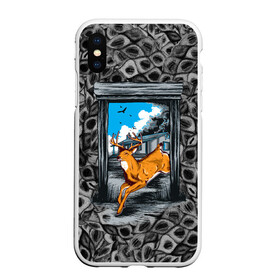 Чехол для iPhone XS Max матовый с принтом Олень 3D рисунок в Санкт-Петербурге, Силикон | Область печати: задняя сторона чехла, без боковых панелей | 3d | 3d рисунок | 3д | звери | олениха | олень | природа