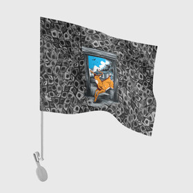 Флаг для автомобиля с принтом Олень 3D рисунок в Санкт-Петербурге, 100% полиэстер | Размер: 30*21 см | 3d | 3d рисунок | 3д | звери | олениха | олень | природа