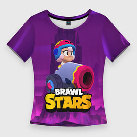 Женская футболка 3D Slim с принтом BrawlStars Бонни с пушкой Bonny в Санкт-Петербурге,  |  | boni | bonnie | brawl | brawl stars | brawlstars | brawl_stars | бони | бонни | бравлстарс