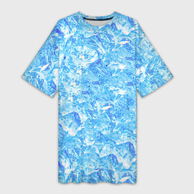 Платье-футболка 3D с принтом Сапфировые Кубики Льда в Санкт-Петербурге,  |  | Тематика изображения на принте: cubes | ice | ice cubes | icecubes | кубики | кубики льда | кубикильда | лёд
