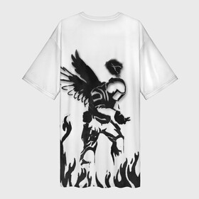 Платье-футболка 3D с принтом CS:GO  Defuse Angel Graffiti в Санкт-Петербурге,  |  | angel | counter strike | cs | cs:go | defuse | graffiti | кс | кс го