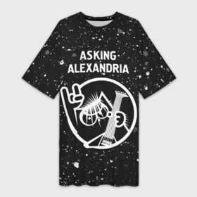 Платье-футболка 3D с принтом Asking Alexandria  КОТ  Краска в Санкт-Петербурге,  |  | alexandria | asking | asking alexandria | band | metal | paint | rock | александрия | аскинг | брызги | группа | кот | краска | рок