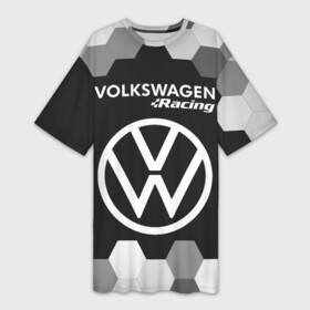 Платье-футболка 3D с принтом VOLKSWAGEN RACING  Графика в Санкт-Петербурге,  |  | auto | logo | moto | symbol | volkswagen | volkswagen racing | авто | автомобиль | гонки | знак | лого | логотип | логотипы | марка | машина | мото | символ | символы | соты | фольксваген