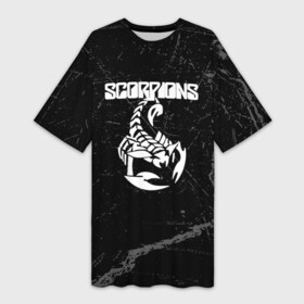 Платье-футболка 3D с принтом scorpions rock. в Санкт-Петербурге,  |  | klaus meine | rock | scorpions | scorpions live | scorpions send me an angel | scorpions wind of change