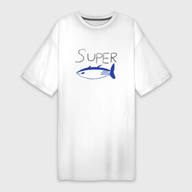 Платье-футболка хлопок с принтом super tuna jin в Санкт-Петербурге,  |  | bangtan boys | beyond the scene | super tuna jin | джонгук | чимин