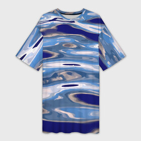 Платье-футболка 3D с принтом Волна  Тихий океан в Санкт-Петербурге,  |  | lake | ocean | sea | water | wave | вода | волна | море | озеро | океан