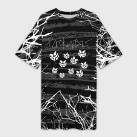 Платье-футболка 3D с принтом Pyrokinesis: текстура ветки в Санкт-Петербурге,  |  | pyrokinesis | андрей пирокинезис | каждаябарбистерва | левый баттл | музыка | музыкант | пирокинезис | рэп | рэпер | хип хоп