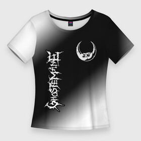 Женская футболка 3D Slim с принтом ГОСТМЕЙН  Градиент в Санкт-Петербурге,  |  | baader | gasm | ghostemane | logo | meinhof | music | rap | газм | гостмейн | градиент | лого | музыка | рэп | рэпер | рэперы | символ | символы