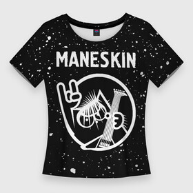 Женская футболка 3D Slim с принтом Maneskin  КОТ  Брызги в Санкт-Петербурге,  |  | band | maneskin | metal | paint | rock | брызги | группа | кот | краска | манескин | рок