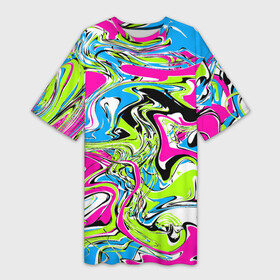 Платье-футболка 3D с принтом Абстрактные мраморные разводы в ярких цветах. Поп арт в Санкт-Петербурге,  |  | 90ые | абстрактный | белый | волны | зеленый | мрамор | неоновые цвета | поп арт | разводы | розовый | стиль 90х | черный | яркие цвета | яркий
