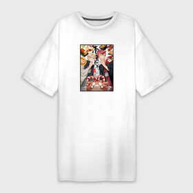 Платье-футболка хлопок с принтом Повар боец Сома арт в Санкт-Петербурге,  |  | anime | shokugeki no soma | shokugeki no souma | souma yukihira | аниме | анимэ | кулинарные поединки | повар боец сома | сома юкихира