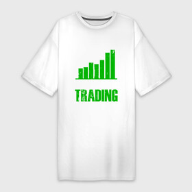 Платье-футболка хлопок с принтом Я предпочел бы трейдинг в Санкт-Петербурге,  |  | broker | course | exchange | stock exchange | trader | trading | биржа | бирожевой | брокер | курс | трейдер | трейдинг