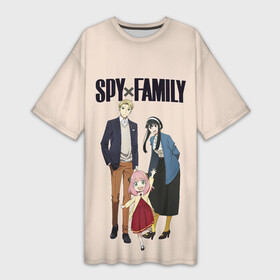 Платье-футболка 3D с принтом Spy x Family. Семья шпиона в Санкт-Петербурге,  |  | Тематика изображения на принте: anya | bond | family | forger | loid | princess | spy | spy x family | thorn | twilight | yor | аня | бонд | йор | красавица | лойд | манга | семья | семья шпиона | спящая | сумрак | супайфамири | форджер | шпион