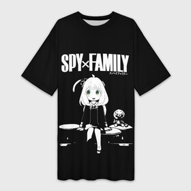 Платье-футболка 3D с принтом Аня Форджер  Семья Шпиона  Spy x Family в Санкт-Петербурге,  |  | Тематика изображения на принте: anya | forger | loid | spy family | spy x family | yor | аниме | аня | йор | лойд | семья | форджер | шпиона