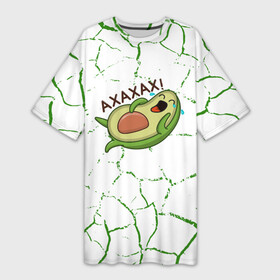 Платье-футболка 3D с принтом авокадо  зелёные Трещины в Санкт-Петербурге,  |  | avocado | avocado couple | cartoon | ава | авокадо | забавно | пара авокадо | семейное веселье | смешные комиксы