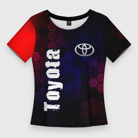 Женская футболка 3D Slim с принтом ТОЙОТА  Toyota  Графика в Санкт-Петербурге,  |  | auto | camry | corolla | cruiser | land | logo | moto | rav | supra | toyota | авенсис | авто | автомобиль | камри | королла | крузер | ленд | лого | логотип | логотипы | марка | мото | рав | символ | соты | тойота | шильдик