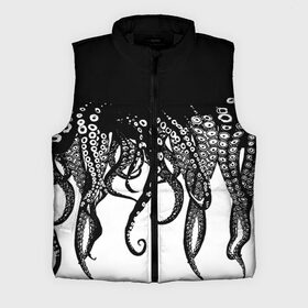 Мужской жилет утепленный 3D с принтом В щупальцах осьминога в Санкт-Петербурге,  |  | octopus | асьменог | асьминог | в щупальцах осьминога | животное | морские животные | октопус | осьминог | подводный мир | щупальца | щупальцы