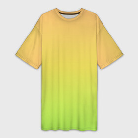 Платье-футболка 3D с принтом GRADIEND YELLOW GREEN в Санкт-Петербурге,  |  | абстракция | амбре | без дизайна | градиент | градиент и ничего лишнего | градиенты | желтая | желто зеленый | желтый | зеленая | зеленое | зеленый | на весну | на каждый день | на лето | синий