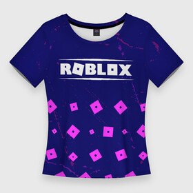 Женская футболка 3D Slim с принтом ROBLOX  Гранж в Санкт-Петербурге,  |  | blocks | blox | game | games | logo | mobile | online | roblocks | roblox | robux | studio | блоки | гранж | игра | игры | квадрат | квадратик | лого | логотип | онлайн | паттерн | роблокс | робукс | символ | символы | студия