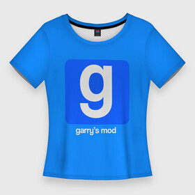 Женская футболка 3D Slim с принтом Garry s Mod логотип в Санкт-Петербурге,  |  | gmod | half life | source engine | steam | песочница