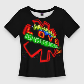 Женская футболка 3D Slim с принтом Unlimited Love  Red Hot Chili Peppers в Санкт-Петербурге,  |  | Тематика изображения на принте: red hot chili peppers | rhcp | альтернативный | джош клингхоффер | красные острые перцы чили | метал | ред хот чили пеперс | рок группа | рхчп | рэп | фанк | фли | чад смит | энтони кидис