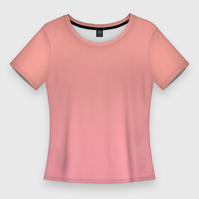 Женская футболка 3D Slim с принтом Gradient Roseanna ( Orange to pink) в Санкт-Петербурге,  |  | gradient | абстракция | амбре | без дизайна | градиент | градиент и ничего лишнего | градиенты | на каждый день | на лето | оранжевая | оранжево розовая | оранжево розовый | оранжевый | розовая | розовый