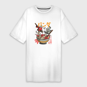 Платье-футболка хлопок с принтом Битва двух Панд за миску Рамена в Санкт-Петербурге,  |  | battle | fight | fighting | japan | japanese | kanji | panda | ramen | бой | иероглиф | иероглифы | кандзи | миска рамена | надпись | панда | пандочка | символ | символы | сражение | файтинг | японская панда
