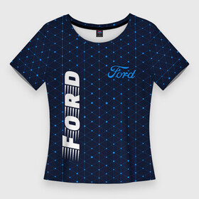 Женская футболка 3D Slim с принтом FORD  Ford  Абстракция в Санкт-Петербурге,  |  | auto | ford | logo | moto | motors | symbol | авто | автомобиль | гонки | знак | лого | логотип | логотипы | марка | машина | мото | моторс | символ | символы | треугольники | форд