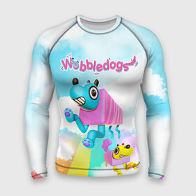 Мужской рашгард 3D с принтом Wobbledogs в Санкт-Петербурге,  |  | dog | game | wobbledogs | вабл догс | ваблдогс | игра | игры | мутации | симулятор | собаки