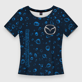 Женская футболка 3D Slim с принтом MAZDA SPEED + Дождь в Санкт-Петербурге,  |  | auto | logo | mazda | mazda speed | moto | symbol | авто | автомобиль | гонки | дождя | знак | капли | лого | логотип | логотипы | мазда | марка | машина | мото | символ | символы