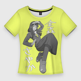 Женская футболка 3D Slim с принтом Sayaka Kanamori  Руки прочь от кинокружка в Санкт-Петербурге,  |  | anime | sayaka kanamori | аниме | анимэ | руки прочь от кинокружка | саяка канамори