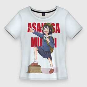 Женская футболка 3D Slim с принтом Мидори Асакуса  Руки прочь от кинокружка в Санкт-Петербурге,  |  | anime | eizouken ni wa | midori asakusa | te wo dasu na | аниме | анимэ | мидори асакуса | руки прочь от кинокружка