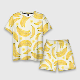 Мужской костюм с шортами 3D с принтом Банановый Рай Лета в Санкт-Петербурге,  |  | bananas | paradise | summer | бананы | лето | рай
