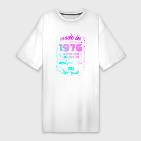 Платье-футболка хлопок с принтом Made in 1976  FS в Санкт-Петербурге,  |  | 1976 | made in | ussr | брату | год | день | жене | маме | мужу | папе | рожден | рождения | сделано | сестре | ссср | юбилей