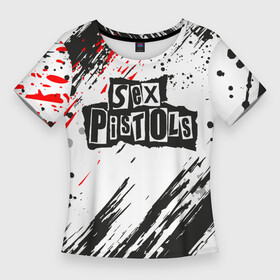 Женская футболка 3D Slim с принтом Sex Pistols  Big Logo в Санкт-Петербурге,  |  | emblem | logo | rock | stephen philip | лого | логотип | музыка | панк рок | рок | эмблема