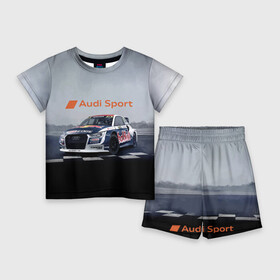Детский костюм с шортами 3D с принтом Ауди Спорт  Гоночная команда Audi sport  Racing team в Санкт-Петербурге,  |  | audi | car | germany | power | racing | team | автомобиль | ауди | германия | гонка | мощь