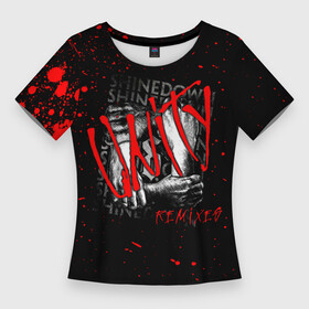 Женская футболка 3D Slim с принтом Shinedown  Unity в Санкт-Петербурге,  |  | brent smith | shinedown | брент смит | группа | музыка | рок | рок группа