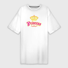 Платье-футболка хлопок с принтом Моя Принцесса (The Princcess) в Санкт-Петербурге,  |  | baby | birthday | child | children | crown | dream | girl | girls | little | love | magic | pink | princess | queen | text | woman | девочка | девушка | день рождения | женский | женщина | королева | корона | любовь | малыш | мечта | ребенок |