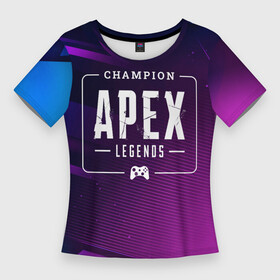 Женская футболка 3D Slim с принтом Apex Legends Gaming Champion: рамка с лого и джойстиком на неоновом фоне в Санкт-Петербурге,  |  | apex | apex legends | champion | legends | logo | апекс | гранж | игра | игры | легент | лого | логотип | символ