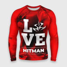 Мужской рашгард 3D с принтом Hitman Love Классика в Санкт-Петербурге,  |  | hitman | logo | love | игра | игры | лого | логотип | огонь | пламя | символ | хитман