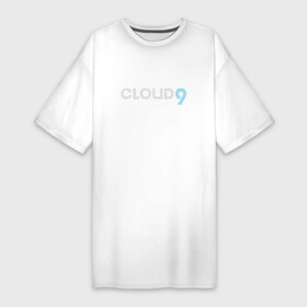 Платье-футболка хлопок с принтом Cloud9  Summer9 (2022 23) в Санкт-Петербурге,  |  | 0x000000123 | cloud9 | csgo | hobbit | interz | nafany | sh1ro | клауд 9 | ксго | облако | форма