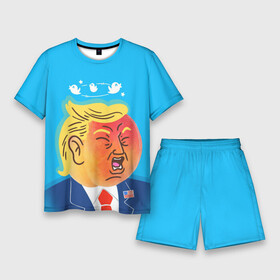 Мужской костюм с шортами 3D с принтом Дональд Трамп и Твиттер в Санкт-Петербурге,  |  | donald trump | америка | дональд | дональд трамп | сша | твиттер | трамп